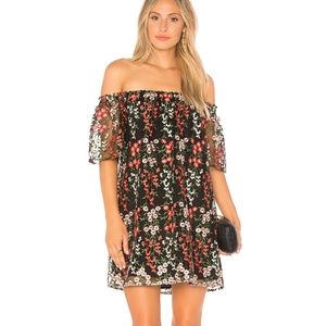 BB Dakota Holiday Floral Lace Mini Dress